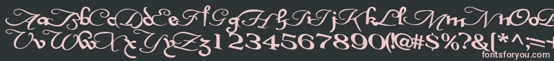 InterplaytextBold Font – Pink Fonts on Black Background
