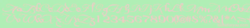 InterplaytextBold Font – Pink Fonts on Green Background