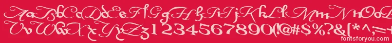 InterplaytextBold Font – Pink Fonts on Red Background