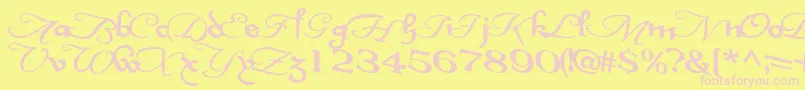 InterplaytextBold Font – Pink Fonts on Yellow Background