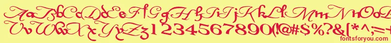 InterplaytextBold Font – Red Fonts on Yellow Background