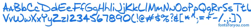 フォントJd – 白い背景に青い文字