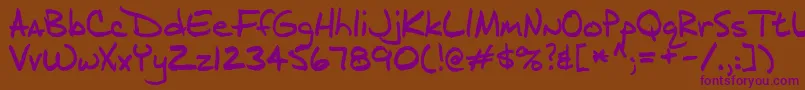 Jd Font – Purple Fonts on Brown Background