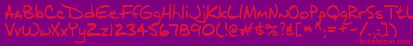 Jd Font – Red Fonts on Purple Background