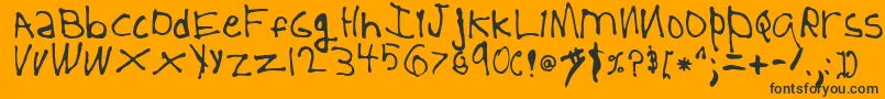 5YearOld Font – Black Fonts on Orange Background