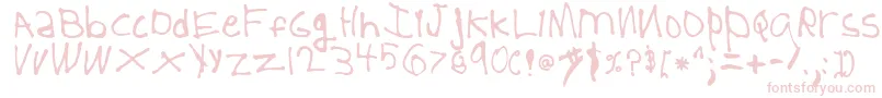 5YearOld Font – Pink Fonts on White Background