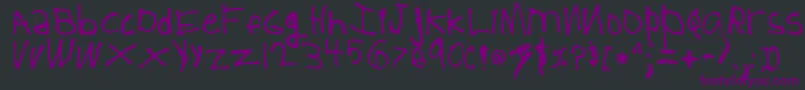 5YearOld Font – Purple Fonts on Black Background