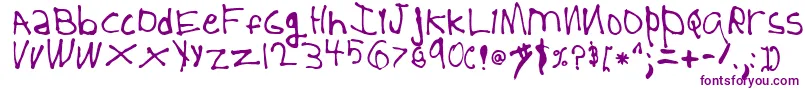 5YearOld Font – Purple Fonts on White Background