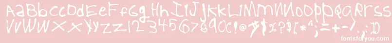 5YearOld Font – White Fonts on Pink Background