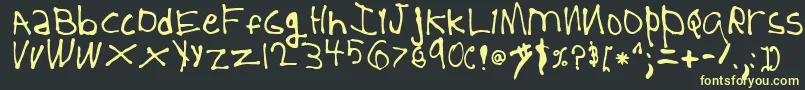 5YearOld Font – Yellow Fonts on Black Background