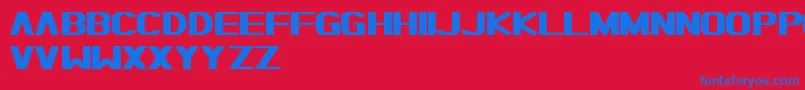 フォントTypoMoiserHeavyFreePromo – 赤い背景に青い文字
