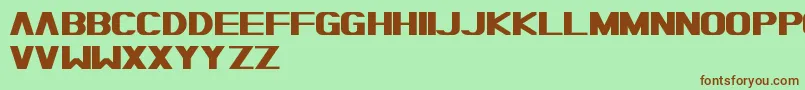 TypoMoiserHeavyFreePromo-fontti – ruskeat fontit vihreällä taustalla