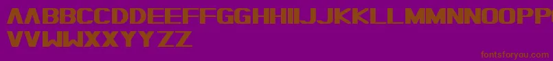 TypoMoiserHeavyFreePromo-Schriftart – Braune Schriften auf violettem Hintergrund
