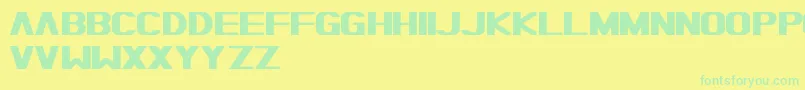 TypoMoiserHeavyFreePromo Font – Green Fonts on Yellow Background