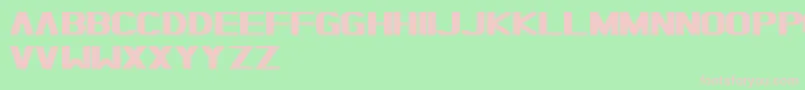 TypoMoiserHeavyFreePromo-fontti – vaaleanpunaiset fontit vihreällä taustalla