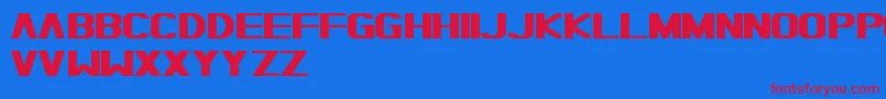 TypoMoiserHeavyFreePromo Font – Red Fonts on Blue Background