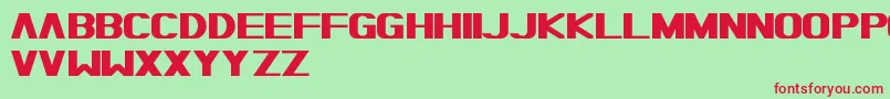 TypoMoiserHeavyFreePromo-fontti – punaiset fontit vihreällä taustalla