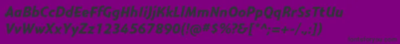 フォントMontaraBolditalic – 紫の背景に黒い文字