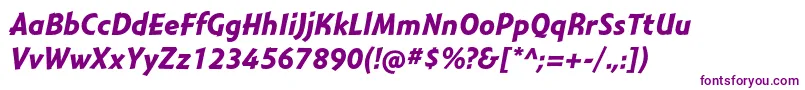 MontaraBolditalic-fontti – violetit fontit valkoisella taustalla