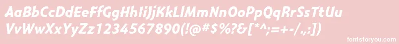fuente MontaraBolditalic – Fuentes Blancas Sobre Fondo Rosa