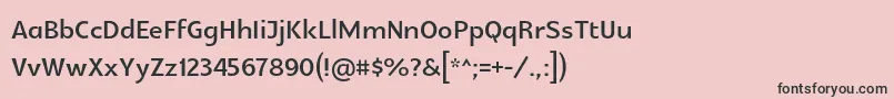 フォントGlametrixbold – ピンクの背景に黒い文字