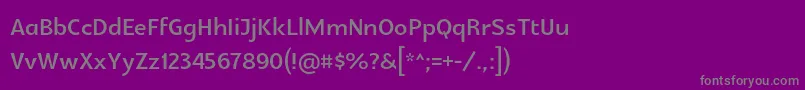 フォントGlametrixbold – 紫の背景に灰色の文字