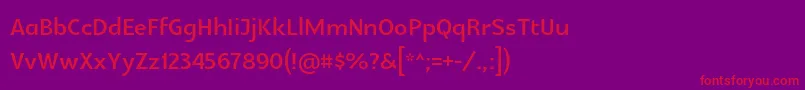 フォントGlametrixbold – 紫の背景に赤い文字