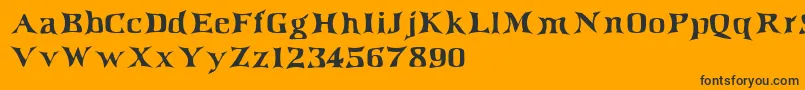 Irishjig Font – Black Fonts on Orange Background