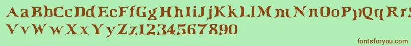 Irishjig Font – Brown Fonts on Green Background