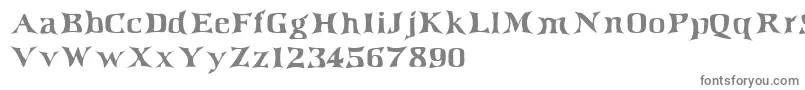 フォントIrishjig – 白い背景に灰色の文字