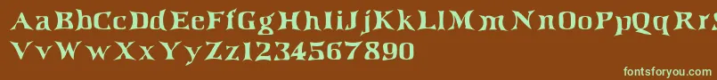 Irishjig Font – Green Fonts on Brown Background