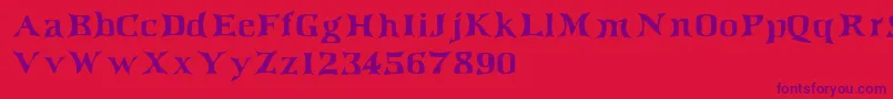 Irishjig Font – Purple Fonts on Red Background