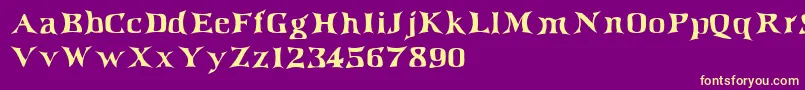 Irishjig Font – Yellow Fonts on Purple Background