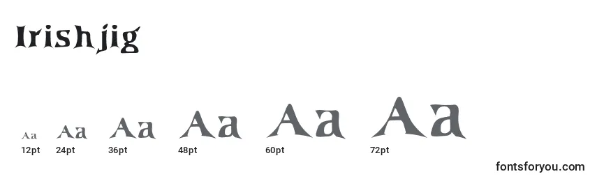 Irishjig Font Sizes