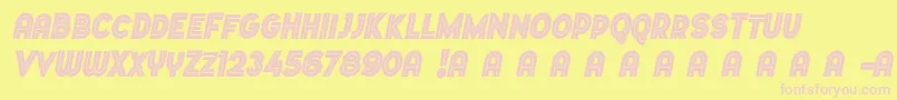 Dopestbymarsnevitalic Font – Pink Fonts on Yellow Background