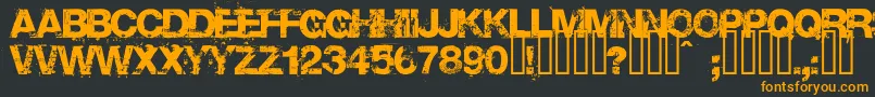 Base02 Font – Orange Fonts on Black Background