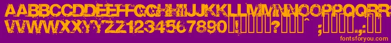 Base02 Font – Orange Fonts on Purple Background