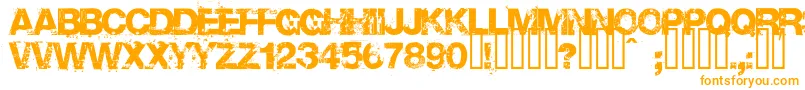 Base02 Font – Orange Fonts on White Background