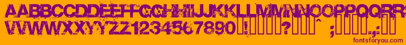 Base02 Font – Purple Fonts on Orange Background