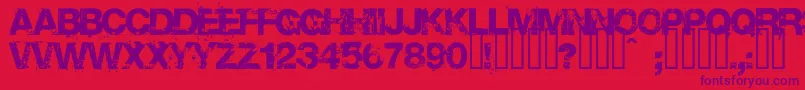 Base02 Font – Purple Fonts on Red Background