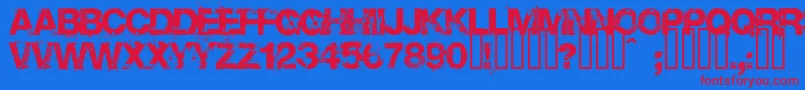 フォントBase02 – 赤い文字の青い背景
