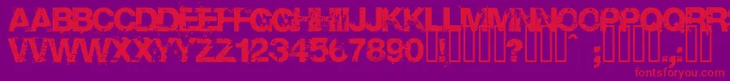 Base02 Font – Red Fonts on Purple Background