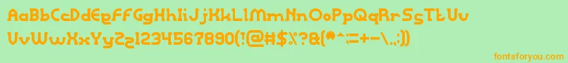 RightPower Font – Orange Fonts on Green Background