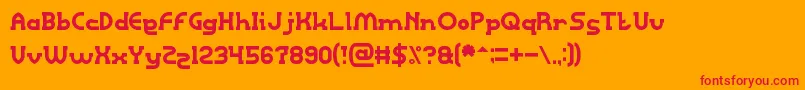 RightPower Font – Red Fonts on Orange Background