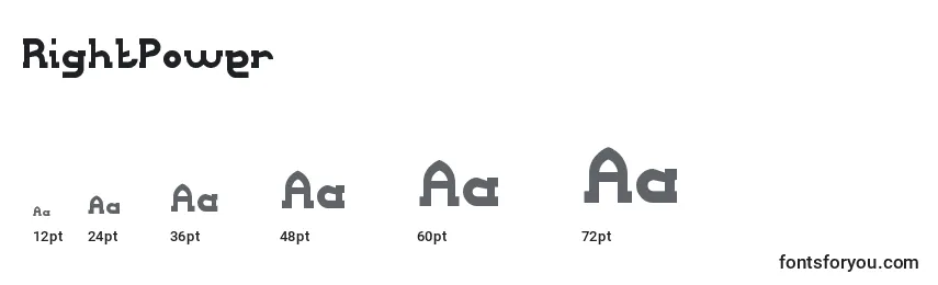 RightPower Font Sizes