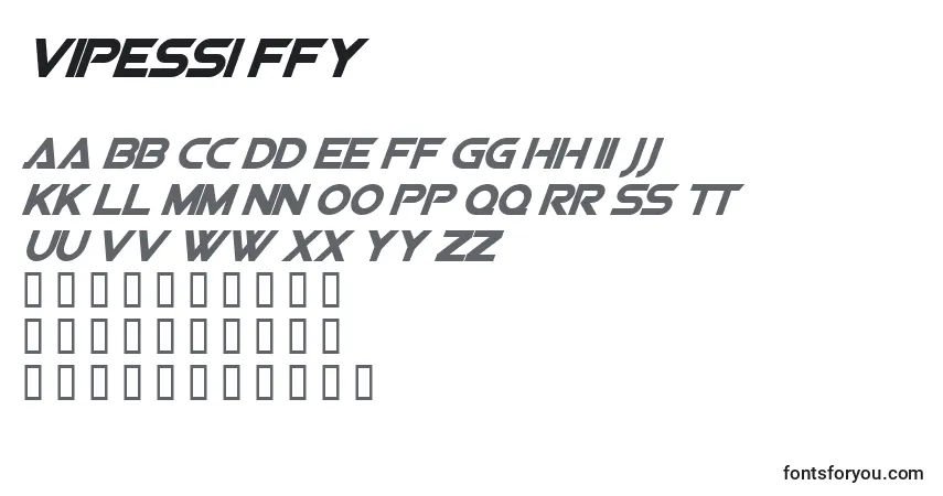 Schriftart Vipessi ffy – Alphabet, Zahlen, spezielle Symbole