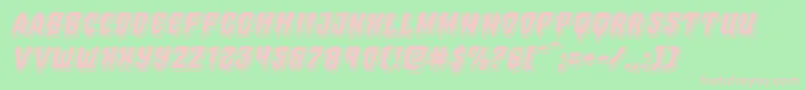 Hemogoblinpunchital Font – Pink Fonts on Green Background