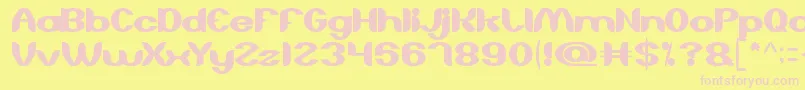 AboutYou Font – Pink Fonts on Yellow Background