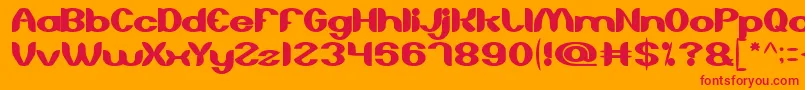 AboutYou Font – Red Fonts on Orange Background