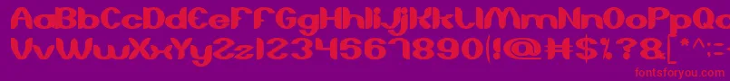 AboutYou Font – Red Fonts on Purple Background